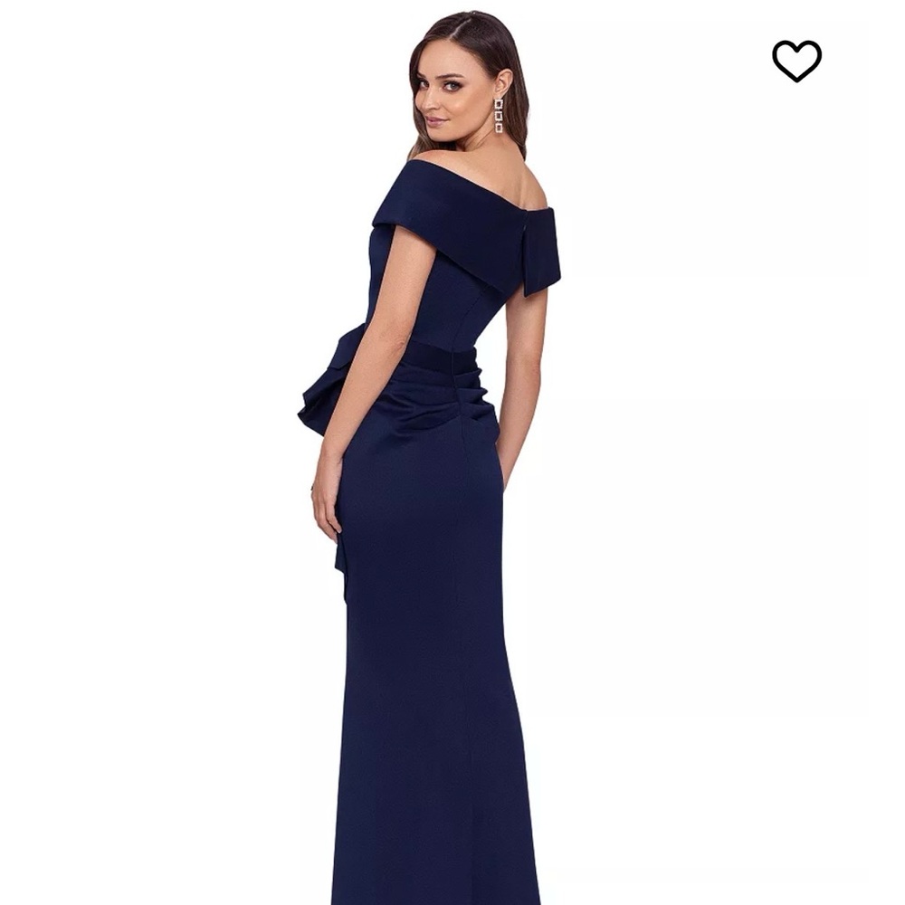 Xscape Midnight Blue Ruffle Gown - Picture 4 of 4